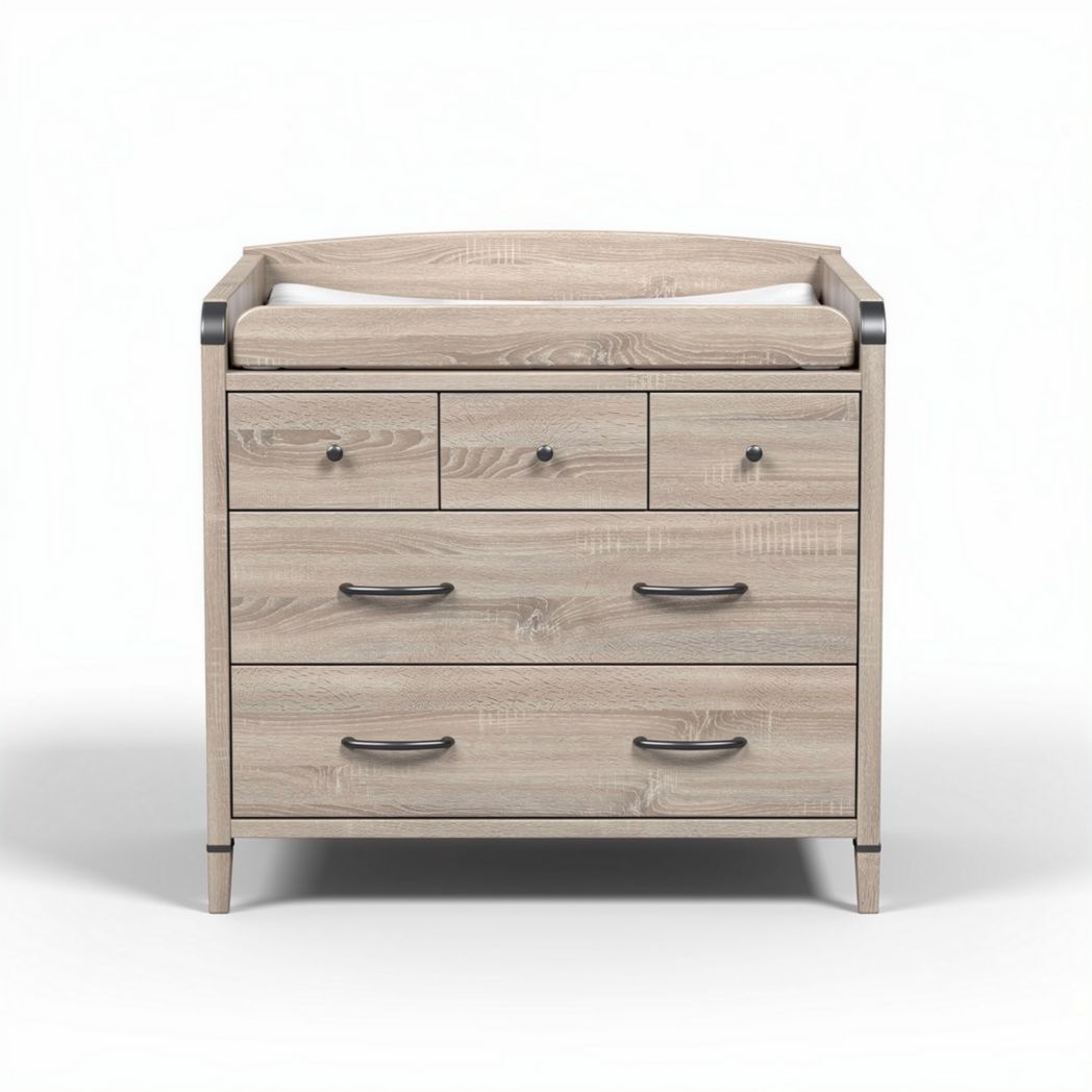Ladekasten commode van hout met 3 lades en verschoningsplek 80 x 50 x 90cm